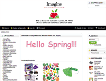 Tablet Screenshot of catalog.imagineparentteachersupply.com